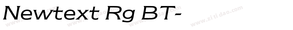 Newtext Rg BT字体转换